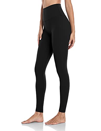 HeyNuts Extra Long High Waisted Yoga Leggings for Tall Women, Buttery Soft Workout Pants Compression Leggings Black S(4/6)