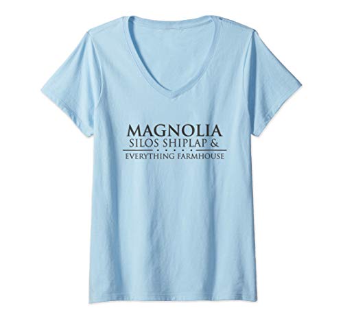 Womens Magnolia Silos & Everything Farmhouse V-Neck T-Shirt
