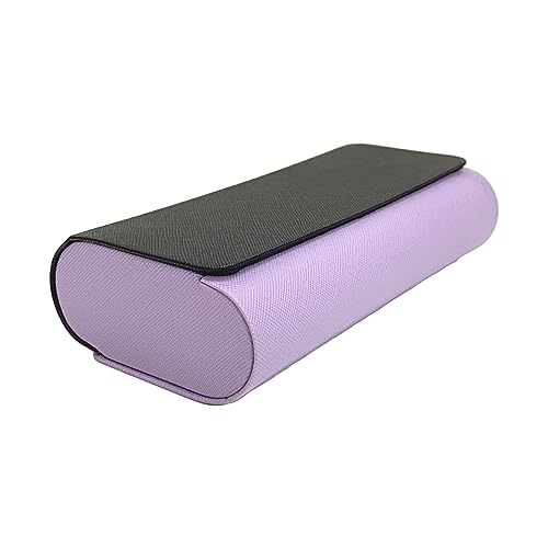 MAFENLY dual multiple double glasses case for women double eyeglass case hard shell eye glass cases for multiple glasses glasses case multiple pairs sunglasses travel case (2in1 purple)