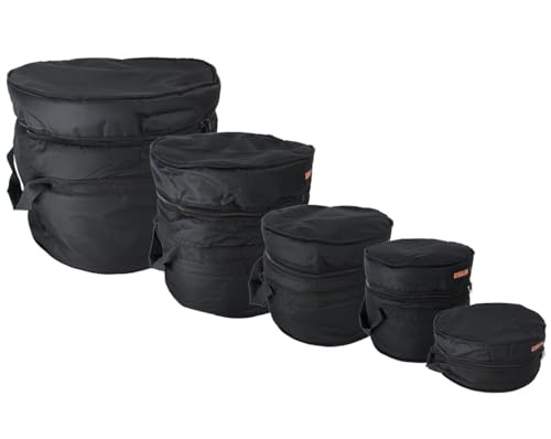 Gearlux 5-Piece Drum Bag Set for 12' Tom, 13' Tom, 14' Snare, 16' Floor Tom, 22' Bass Drum