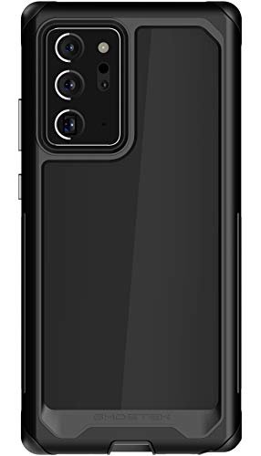 Ghostek Atomic Slim Phone Case for Galaxy Note20 Ultra Clear Protective Metal Bumper Heavy Duty Rugged Shockproof Wireless Charging Compatible Cover 2020 Galaxy Note 20 Ultra 5G (6.9 Inch) - (Black)