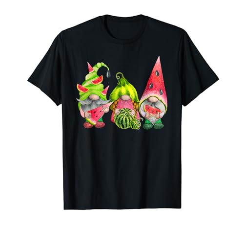 Three Watermelon Garden Gnomes Tomte Swedish Scandinavian T-Shirt
