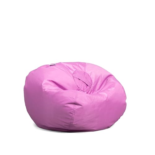 Big Joe Classic Bean Bag Chair, Radiant Orchid Smartmax, Durable Polyester Nylon Blend, 2 feet Round