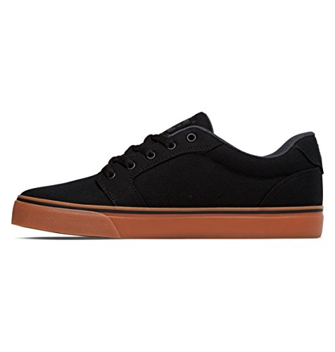 DC Men's Anvil Casual Skate Shoe, Black/Gum, 11 D M US