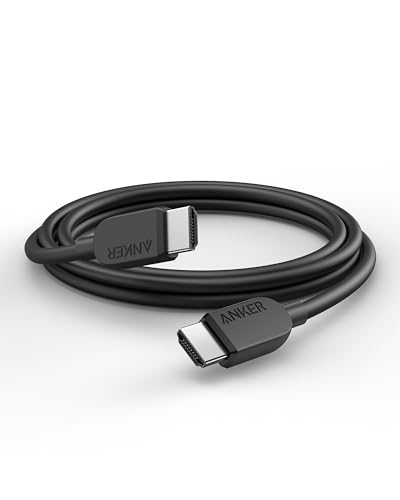 Anker HDMI Cable 8K@60Hz, 6ft Ultra HD 4K@120Hz HDMI to HDMI Cord, 48 Gbps Certified Ultra High-Speed HDMI Cable, Compatible with Playstation 5, Xbox, Samsung TVs, and More