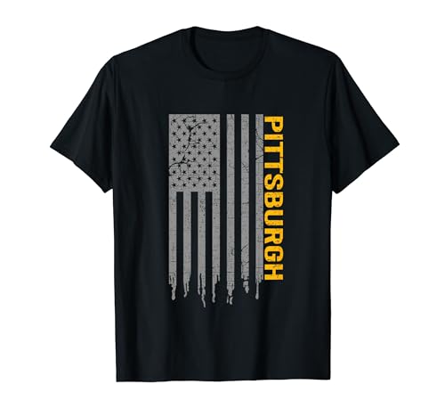 Pittsburgh USA Flag Patriotic American From Pittsburgh T-Shirt
