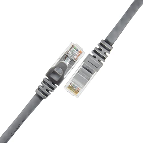NewYork Cables 3 FT Pack of 1 Cat6 Ethernet Patch Internet Cable | Short Cat 6 Snagless Network Cable, Cat6 Cable, Cat 6 Cable, Networking Cable in Grey