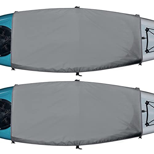 Explore Land Universal Kayak Cockpit Drape Waterproof Seal Cockpit Cover for Indoor and Outdoor 2 Pack - Regular 44 x 28 inch, Grey