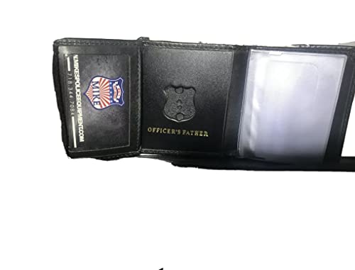 MINI BADGE WALLET OFFICER FATHER/CREDIT CARDS/ID/PICTURES/BILLFOLD