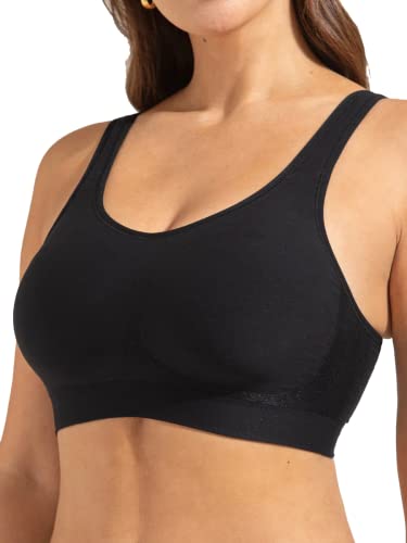 SHAPERMINT Bras for Women - Womens Bras, Compression Bra, Wirefree Bra, from Small to Plus Size Bras for Women Black