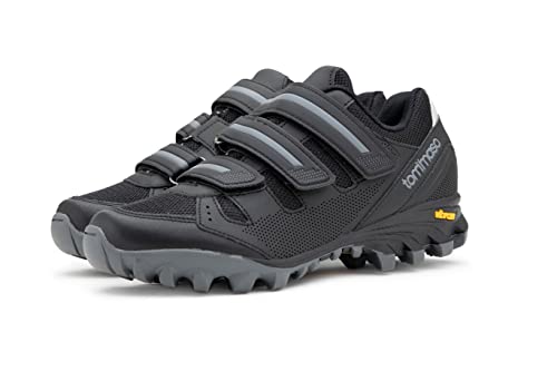 Tommaso Vertice 100 Mens Mountain Bike Shoes Men Spin Cycling Shoe Gravel SPD Shoes Compatible SPD Cleats MTB Shoes for Men SPD Cycling Shoes for Men Cycling Bike XC Spin Shoes NO Cleats Vibram- 45