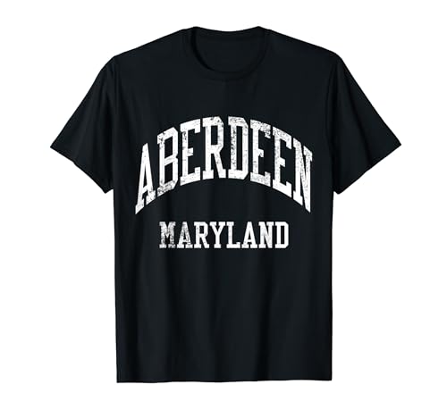 Aberdeen Maryland Retro 70s College Sports Style T-Shirt