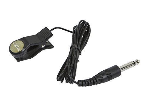 Monoprice Clip On Pickup - 1/4-Inch Straight Plug, Easy Tuning, 8 Foot Cable, Black