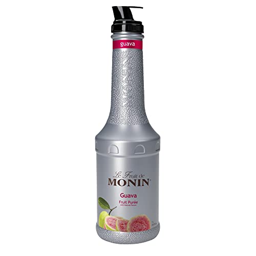 Monin - Guava Fruit Purée, Juicy Guava Taste, Perfect for Lemonades, Teas, Cocktails, Mocktails, Culinary Dishes & More, Vegan, Non-GMO, Gluten-Free (1 Liter)