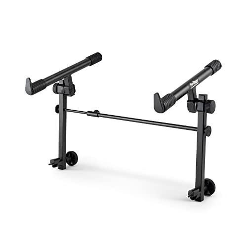 On-Stage KSA7500 Universal Second Tier for X-Style Keyboard Stand (for Stacking Keyboards, Electric Pianos, Synths, and Organs, 60 lb Capacity, Adjustable, Nonslip Arms and Feet, Metal, Black)