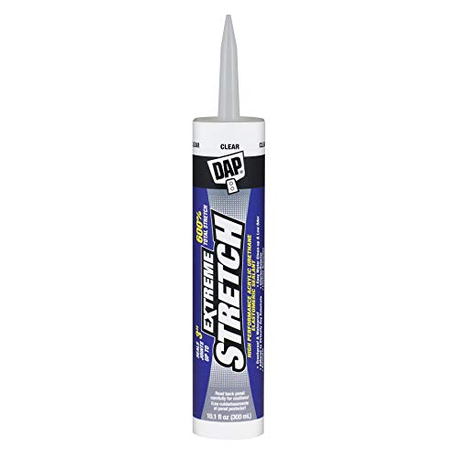 DAP 7079818716 Extreme Stretch Elastomeric Sealant, Clear, 10 Ounces