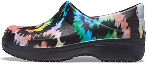 Crocs Women's Neria Pro II Clogs, Slip Resistant Work Shoes, Tie Dye, Numeric_10