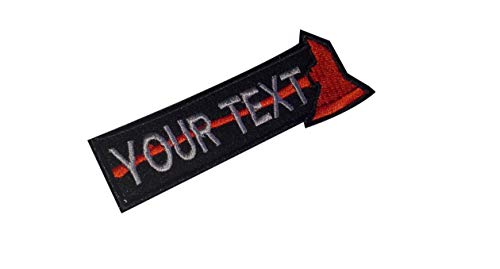 Firefighter Custom Name Tape Thin Red Line Axe Fire Man Embroider Patch Fire & Rescue EMT EMS Moral Patch Hook Backing)