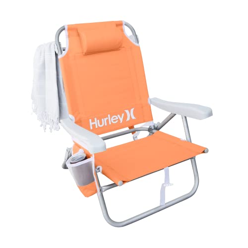 Hurley Deluxe Backpack Outdoor Chair, One Size, Papaya