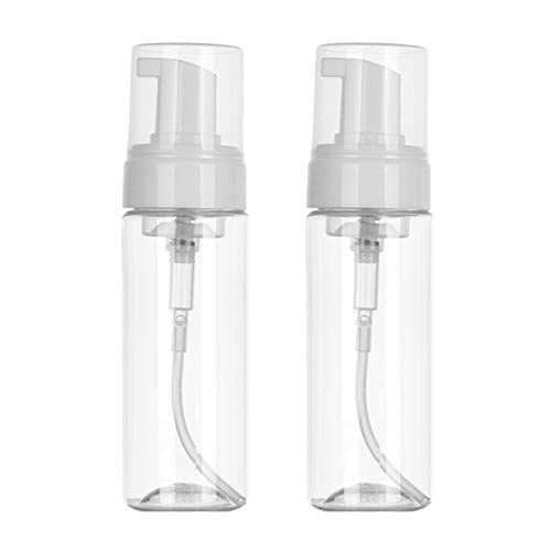 Beoncall Foaming Dispenser Bottle 7oz Transparent Empty Spray Bottles 2Pcs Plastic Foam Pump Bottle Travel Soap Bottle Portable Foam Bottle (200ml)