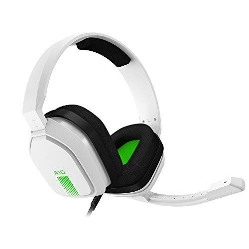 ASTRO Gaming A10 Wired Gaming Headset, Lightweight and Damage Resistant, ASTRO, 3.5 mm Audio Jack, for Xbox Series X|S, Xbox One, PS5, PS4, Nintendo Switch, PC, Mac- White/Green