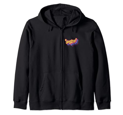 SCWING, classic 80's word, big and bold in retro colors Zip Hoodie