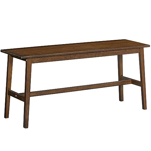 HOOBRO Bamboo Dining Bench, Table Bench, Kitchen Bench, Entrance Bench, Hallway Bench, Easy to Assemble, Sturdy and Stable, Mocha MA03CD01G1