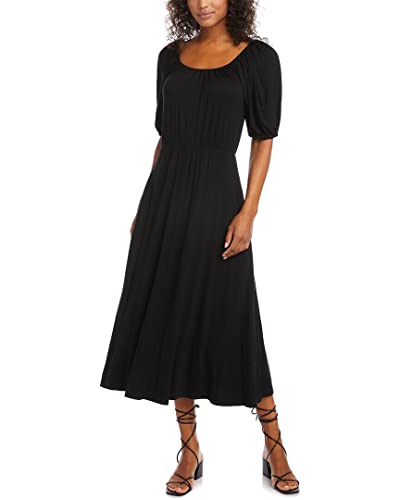 Karen Kane Womens Peasant Artisan Dress Black SM One Size