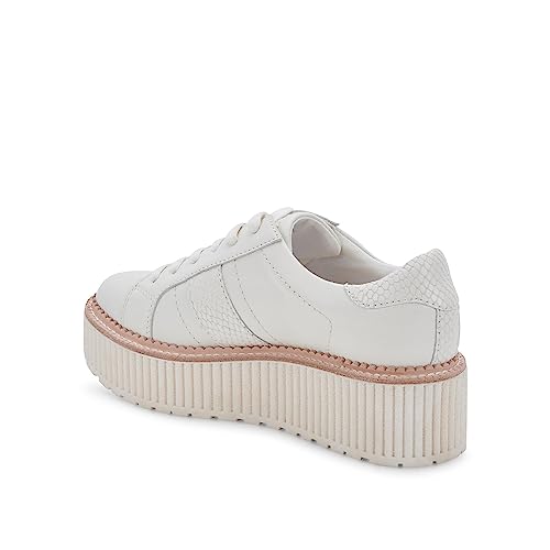 Dolce Vita Women's Tiger Sneaker, White Leather, 8.5