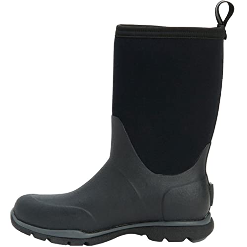 Muck Boot mens Arctic Excursion Mid Snow Boot, Black/Grey, 12-12.5 US