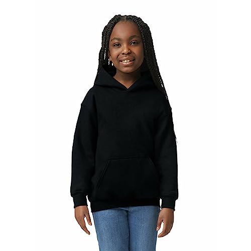 Gildan Youth Hoodie Sweatshirt, Style G18500B, Black, Large