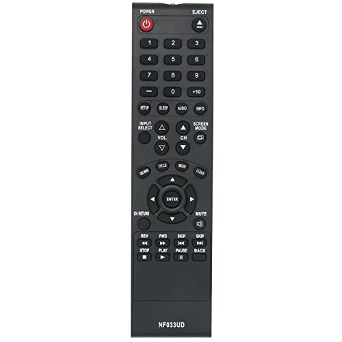 NF033UD Replace Remote Control for Emerson TV Remote and for Sylvania TV Remote - No Setup Required - Universal Remote for Emerson TV Remote Replacement LD190EM1 LD190EM2 LD260EM2 LD320EM2 TV