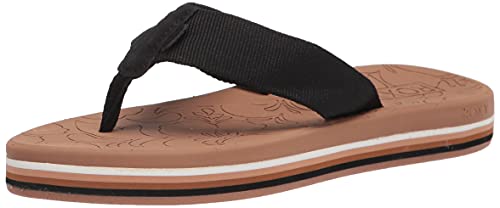 Roxy Women's Colbee Hi Flip Flop Sport Sandal, Black/Tan 213, 9