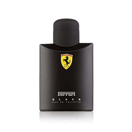 Ferrari Scuderia Black | Eau de Toilette Natural Spray | Fragrance for Men | Aromatic Fougere with Citrus, Fruit, Cinnamon, and Vanilla Scent | 125 mL / 4.2 fl oz