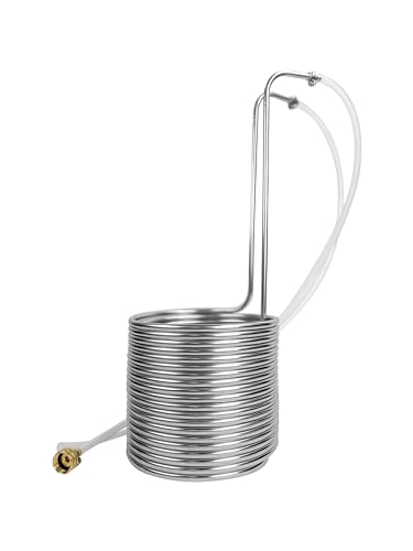 HBYOB - 50' Stainless Steel Immersion 3/8' Wort Chiller for Homebrew