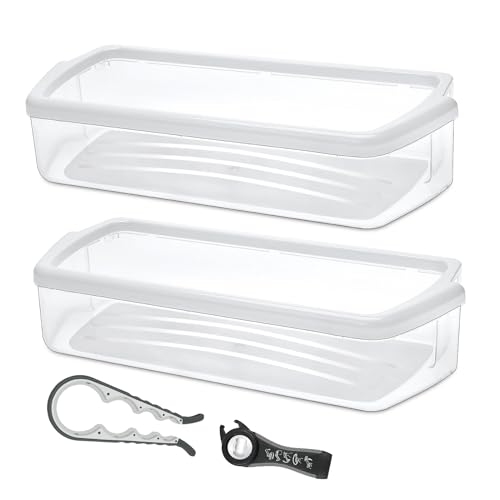 [UPGRADE] WPW10321304 Refrigerator Door Shelf Replacement Compatible with Whirlpool Fridge Door Bin WRS325FDAM04 WRS325FDAM02 WSF26C3EXF01 WRS325FDAM01 ED5FVGXWS07 - Replace AP6019471 2179574 2179575