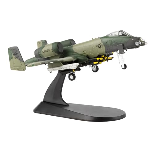 HANGHANG 1:100 Military Model Plane A-10 Thunderbolt II Warthog Alloy Fighter Plane Model,Model Airplane for Collection and Gift (Camouflage Paint).