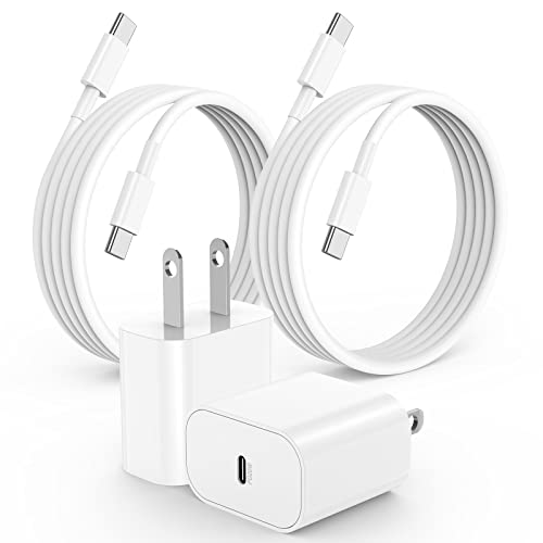 iPhone 15 Charger, 20W USB C Fast Charging Block and 6ft Type C to C Cable Cord Long for Apple iPhone 15 Plus/15 Pro Max,iPad Pro 12.9/11 inch/4/3 Gen/Air/Mini, iPad Wall Plug Power Adapter Cube Brick
