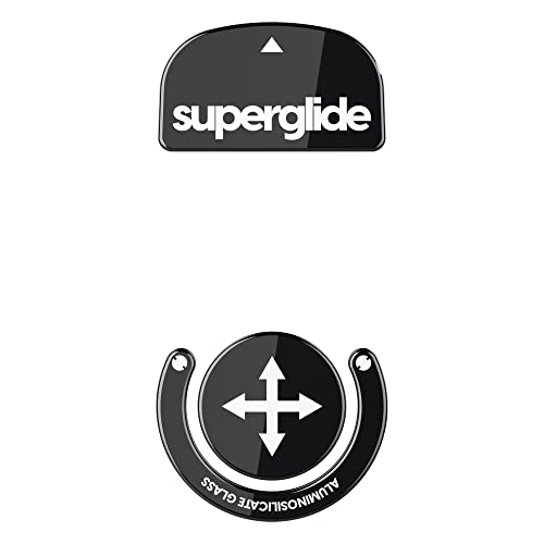 Superglide - Fastest and Smoothest Mouse Feet/Skates Made with Ultra Strong Flawless Glass Super Fast Smooth and Durable Sole for Logitech G Pro X Superlight [Black]
