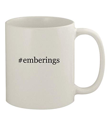 Knick Knack Gifts #emberings - 11oz Ceramic White Coffee Mug, White
