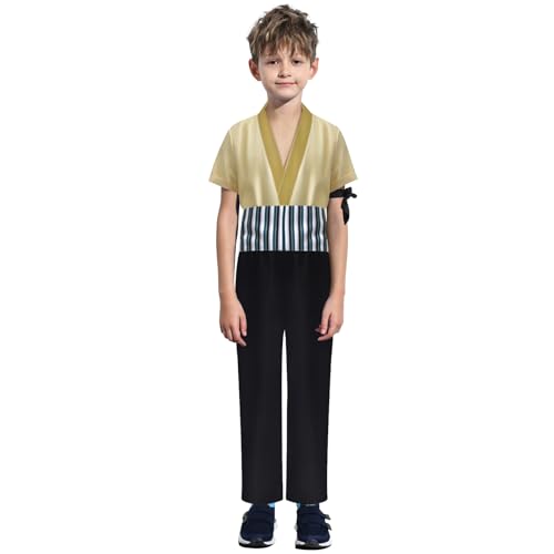 Mukola Kids Zoro Costume Boys Anime TV Pirate Hunter Cosplay Adventure Outfits Halloween Cosplay