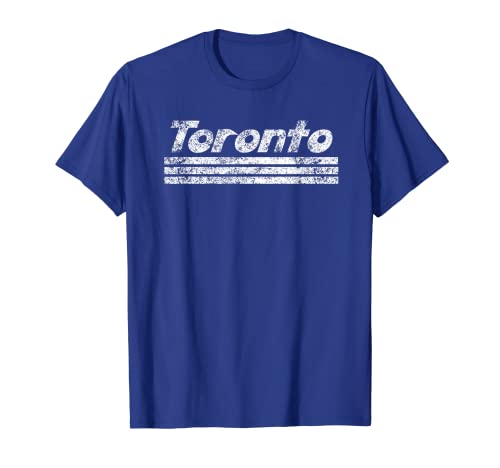 Toronto Canada Retro Vintage Weathered Stripe Throwback T-Shirt