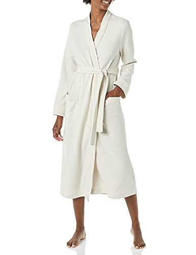 Amazon Essentials Women's Lightweight Waffle Full-Length Robe (Available in Plus Size), Beige, X-Large