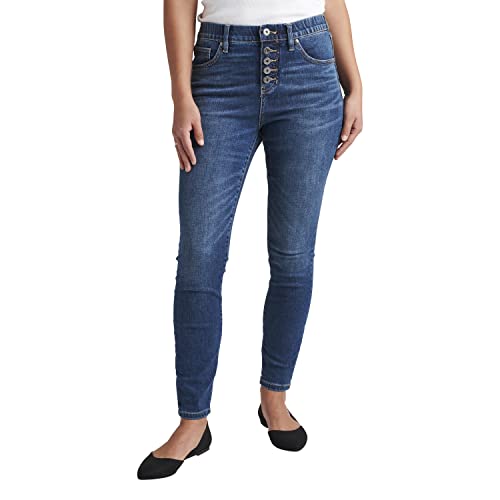Jag Jeans Women's Valentina High Rise Skinny Pull-On Jeans-Legacy, Tribeca Blue Edk310, 10