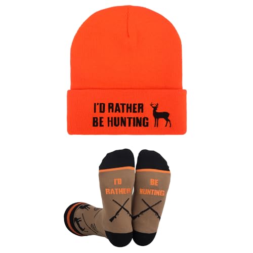 Hunting Gifts for Men, Funny Hat and Socks for Him, Father Dad Boys Grandpa Unique Stocking Stuffers