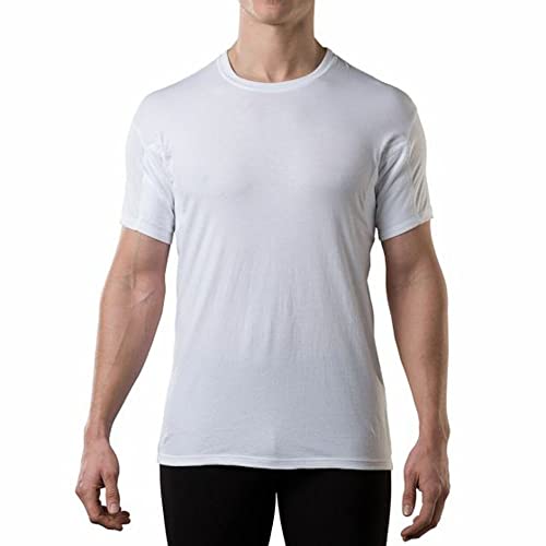 Thompson Tee Original Sweatproof Tee, Crewneck, White, Large, 2-Pack