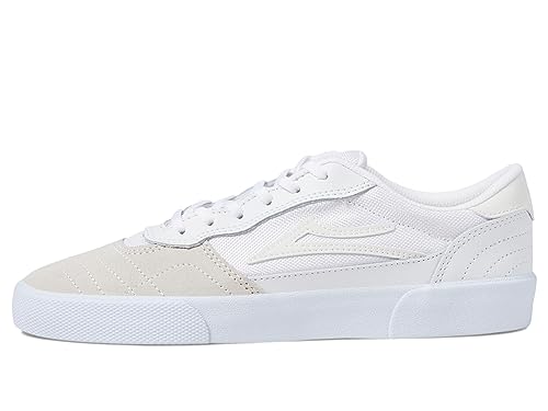 Lakai Cambridge Men's Skate Shoe, White/Reflective Suede, 6