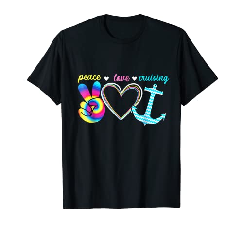 Peace Love Cruising Ship Hippie Floating Ocean Beach Lover T-Shirt