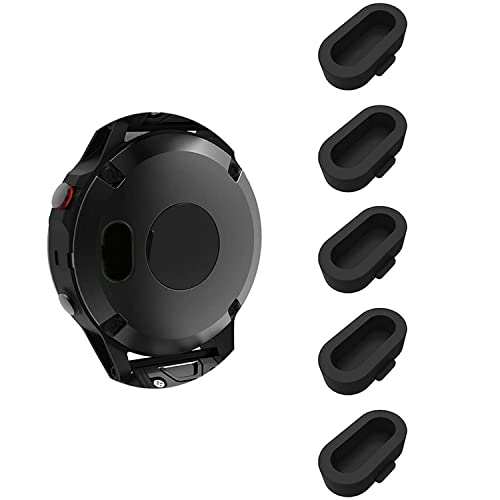 hellosy Fenix 5/5S/5X/6S/6/6X/7/7S/7X Charger Port Protector, Silicone Dust Plug Anti-dust Plugs Compatible for Garmin Instinct/Venu 2/965/955/945/935/245/255/265/Tactix/Vivoactive 3/4/s60/s62