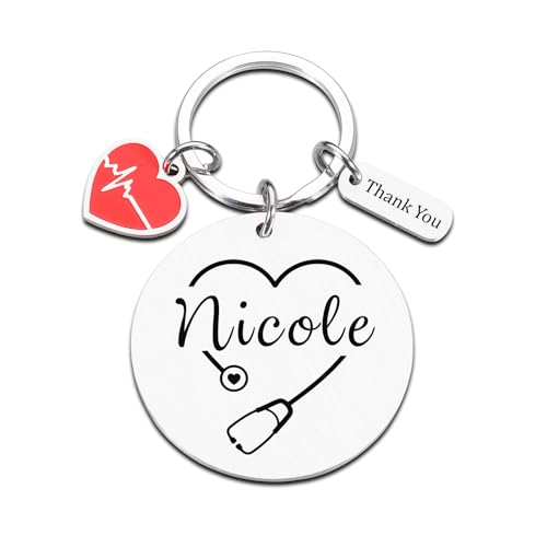 Custom Nurse Gifts for Women, Nurse Graduation Gifts, Personalized Keychain Gifts for Nurses, Nurse Retirement Going Away Farewell Gifts, Nurse Accessories, Birthday Graduation Nurse Week Gift Ideas